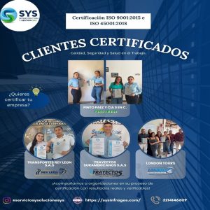 Clientes Certificados en Calidad y Seguridad – Sector Transporte Especial