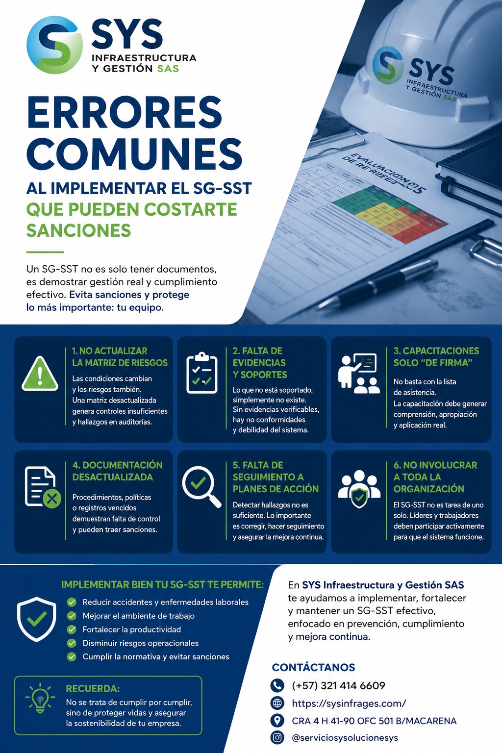 En este momento estás viendo El problema no es tener el SG-SST… sino implementarlo correctamente 👷🏻